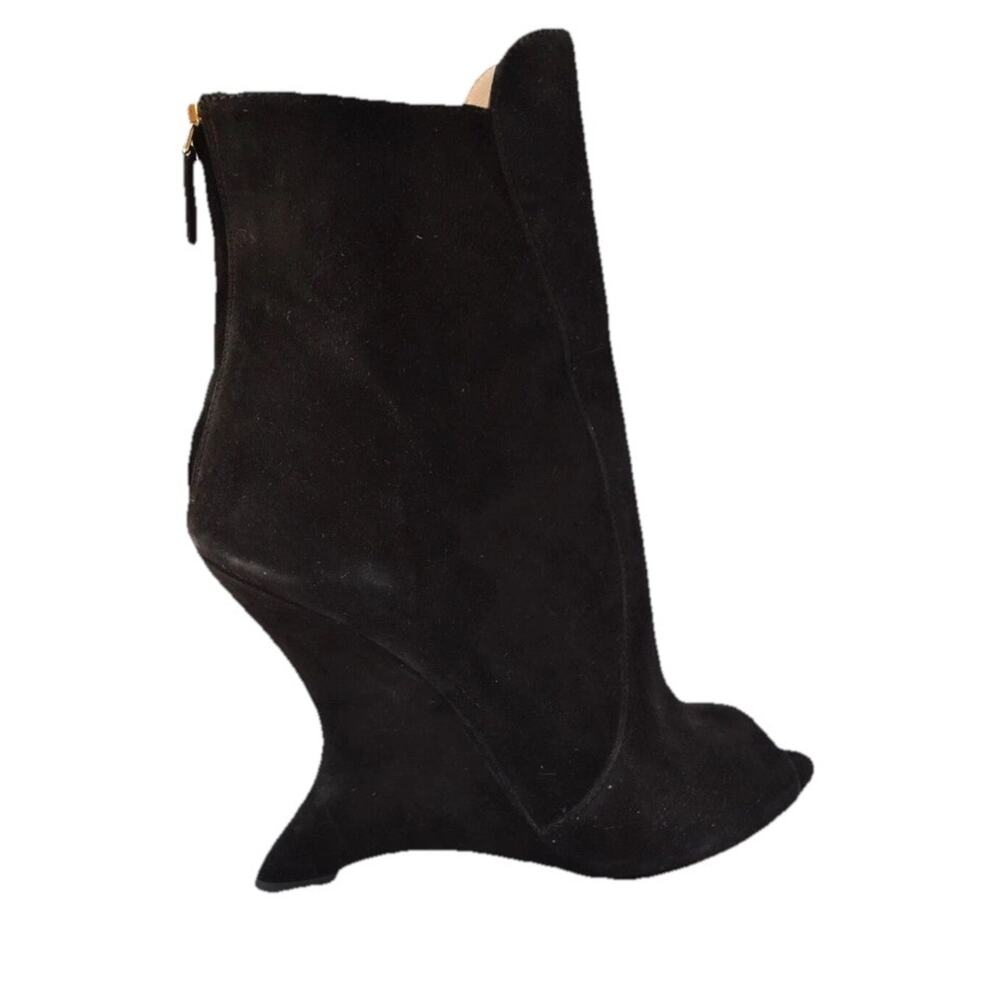 Prada Shoes ankle boots black suede boots 39.5 9.5 - Picture 4 of 10